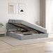 vidaXL Lit de rangement velours gris clair 160 x 200 cm avec matelas