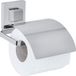 Unyqoos Porte-rouleau WC Quadro avec abattant – Support mural sans perçage, acier inoxydable brillant, pompe à vide incluse