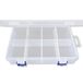 Boîte de rangement pour perles, transparente, 20,5 x 14 x 4,7 cm, 8 compartiments