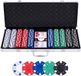 Longfield Pokerset in Zilveren Koffer met 500 Chips (11,5 g) – Compleet met Kaarten, Dealer Button & Dobbelstenen – Engelhart