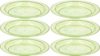 Merkloos / Sans marque Edco 6x Groen plastic borden/bordjes 20 cm