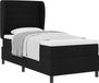 vidaXL Boxspringbed met matras, zwart, 90 x 190 cm, gestoffeerd