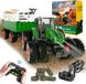 Esun RC-Traktor Tracteur télécommandé Jouet à partir de 2 3 4 5 ans, (Pack, Ensemble complet), Vache, Mouton et Balles de foin, Tracteur avec remorque Jouet à partir de 2-5 ans