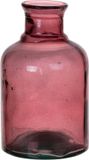 Bellatio Design Vase - violet transparent recycled glass - D12 x H20 cm - vase