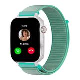 SaveFamily SaveWatch Plus 4G. Smartwatch voor kinderen. Bellen, video, Face ID, aanpasbare bandjes, UltraSlim, achtergronden, muziek, Bluetooth, App Store (Ocean)