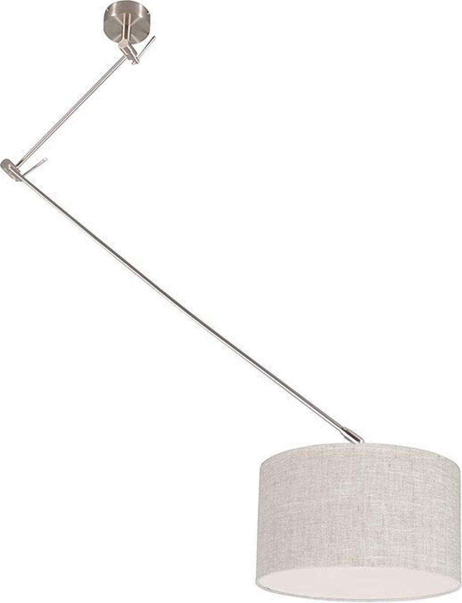 QAZQA Blitz Hanglamp - Modern - Verstelbaar - Beige