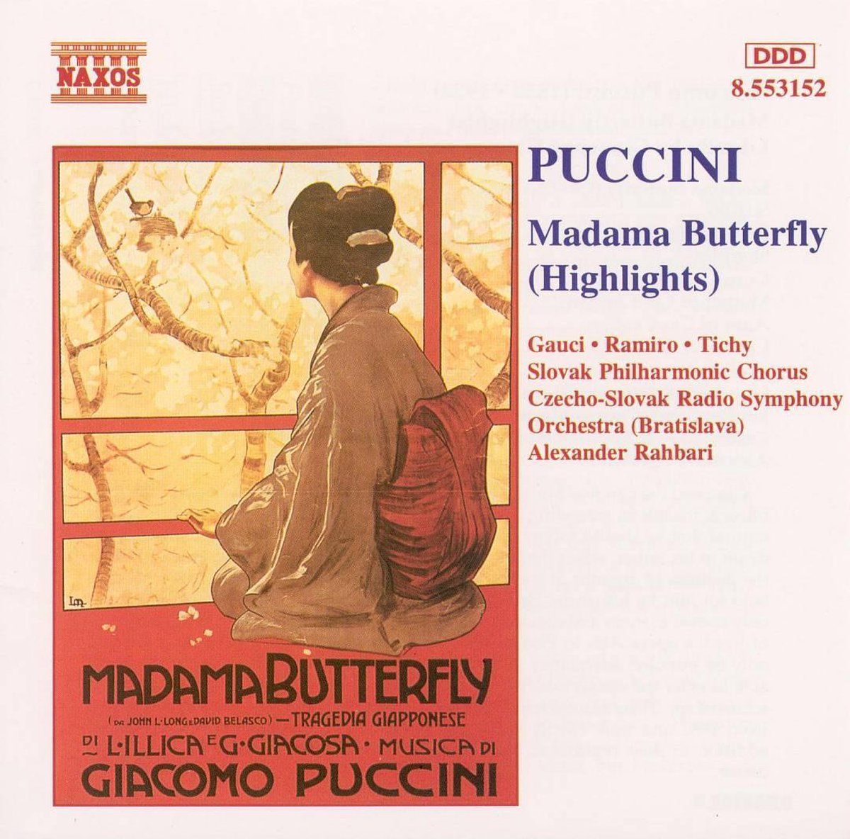 OUTHERE Giacomo Puccini: Madama Butterfly Selezione CD