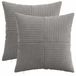 vidaXL - Kussensloop - 2 stuks - ALMELO - Lichtgrijs - 40 x 40 cm - corduroy