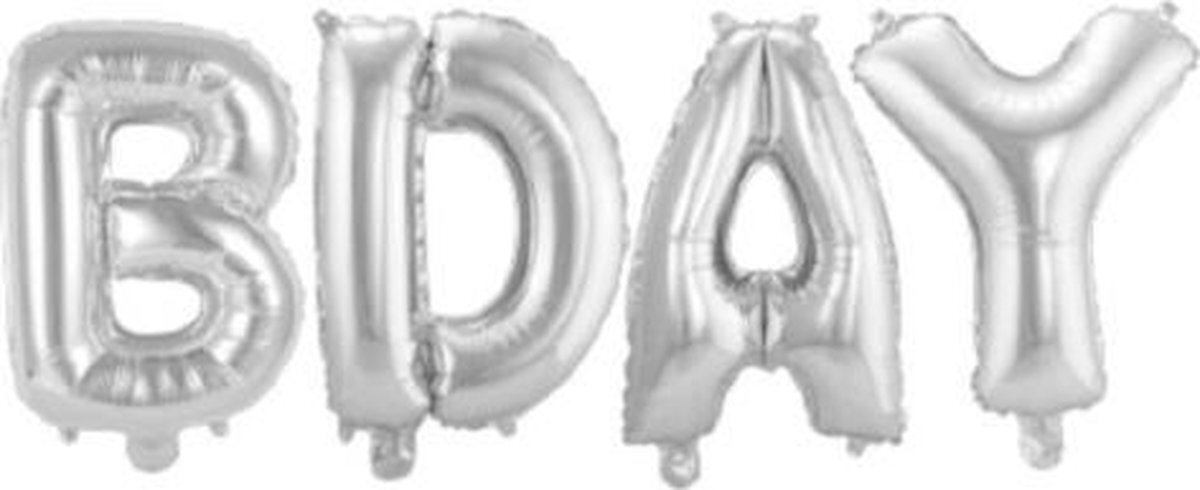 Folat Ballonnen Bday 36 Cm Folie Zilver