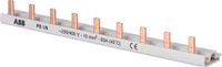 Busch-Jaeger Verzamelrail, 1F, 9 modules, Zwart