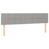 vidaXL Hoofdbord Gris clair 200x5x118/128 cm Tissu