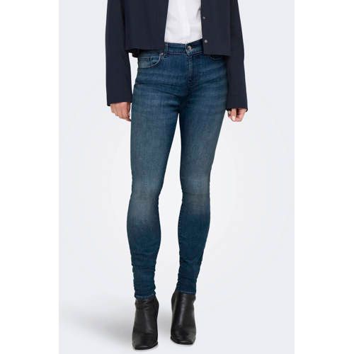 ONLY high waist skinny jeans dark blue denim