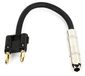 Hosa BNP-116BK 6 1/4" TS naar Dual Banana Speaker Adapter - Zwart