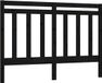vidaXL Hoofdbord - 126x4x100 cm - Massief Grenenhout - Zwart