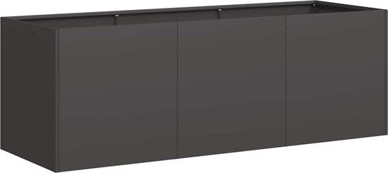 vidaXL - Plantenbak - Zwart - 120x40x40 cm - Koudgewalst Staal