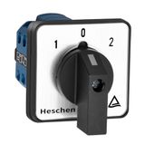 Heschen Universele nokkenschakelaar, SZW26-20/D303.3, 660 V 20 A, ON-OFF-ON 3 posities, 3 fasen, 12 klemmen, CE