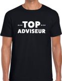 Bellatio Decorations Shoppartners Bv Top adviseur beurs/evenementen t-shirt zwart heren - dienstverlening/advies shirt maat XL