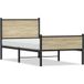 Prolenta Maison Exclusive - Lit en métal exclusif, finition chêne Sonoma, sans matelas, dimensions 100x190 cm