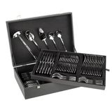 Arcos Serie Capri - geschenkdoos bestekset 113 stuks (complete set) - monoblok uit één stuk roestvrij staal kleur zilver