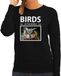 Bellatio Decorations Birds of the World Uil foto sweater zwart dames XS