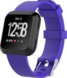 By Qubix Qubix - Compatible Fitbit bandje - Geschikt voor Fitbit Versa 1 / 2 & Lite - Rubberen Sport Bandje - Paars