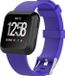 By Qubix Qubix - Compatible Fitbit bandje - Geschikt voor Fitbit Versa 1 / 2 & Lite - Rubberen Sport Bandje - Paars