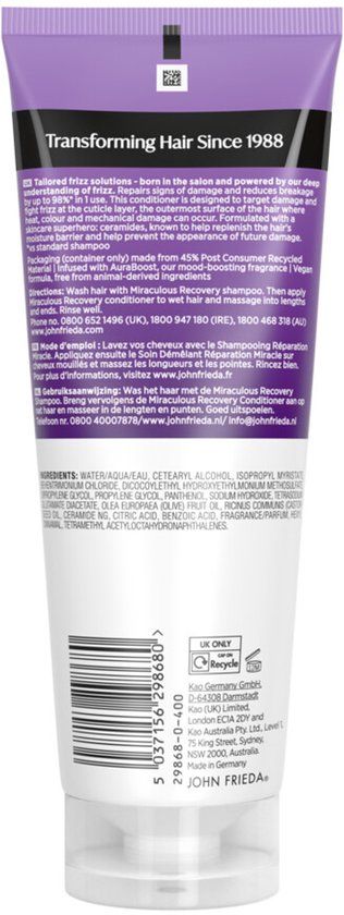 John Frieda Frizz Ease Conditioner - 250 ml