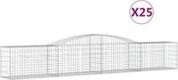 vidaXL Gabions 25 pieces arched 400x50x60/80 cm galvanized iron