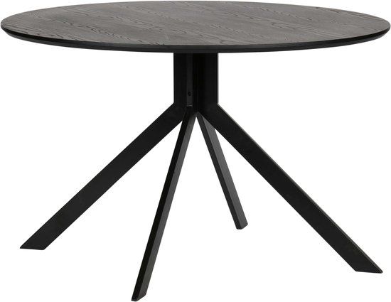 WOOOD Bruno Eettafel Rond - Zwart - Ø120cm