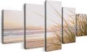Artaza Canvas Schilderij Vijfluik Strand En Duinen Tijdens Zonsondergang - 150x80 - Canvas Print