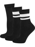 Nur Die Korte sportsokken, verpakking van 3 stuks, enkelhoge tennissokken van katoen (74%), gevoerde zool, retro design, uniseks, Meerkleurig
