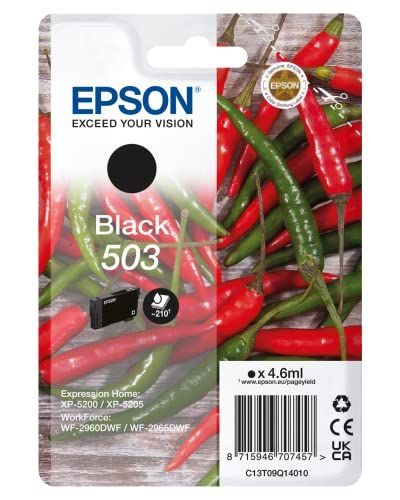 Epson 503 502 Inktcartridge 4.6ml BK SEC
