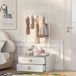 OKWISH Kledingrek Pour Enfants - Blanc MDF - 70 x 55 x 168 cm