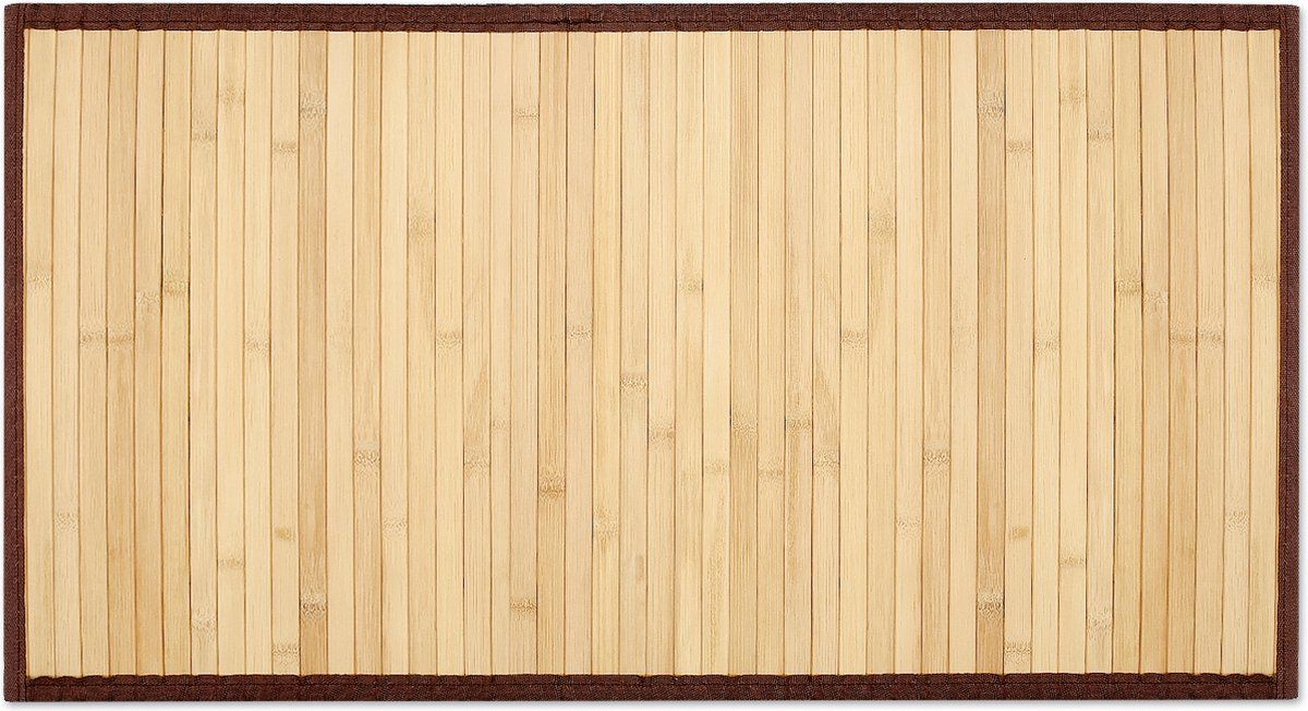 Navaris antislip badmat van bamboe - 80 x 43 cm - Lichtbruin