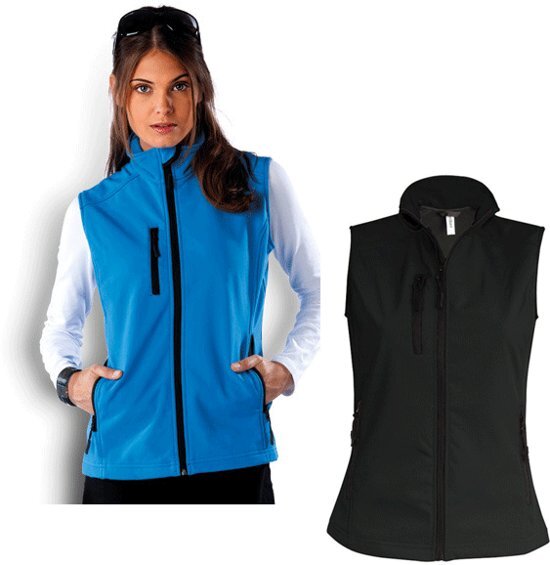 Kariban Softshell bodywarmer voor dames L Blauw