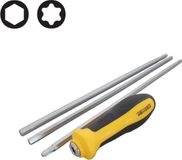 Weber Tools auto koplamp afstel schroevendraaier H6, H7 mm en T25 - geel zwart