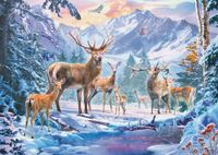 Ravensburger Erwachsenenpuzzle 1000 Teile - Rehe und Hirsche im Winter
