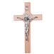 Croix suspendue en bois Sint-Benedictus avec image du Christ, dimensions 28x16x1,8 cm