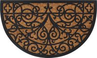 vidaXL Deurmat halfrond 45x75 cm rubber en kokosvezel