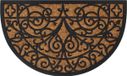 vidaXL Deurmat halfrond 45x75 cm rubber en kokosvezel