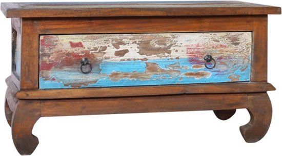 vidaXL Salontafel 80x50x40 cm gerecycled teakhout