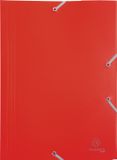 Exacompta 30x Elastomap 3 kleppen ondoorschijnende PP 4/10de - A4 - Rood