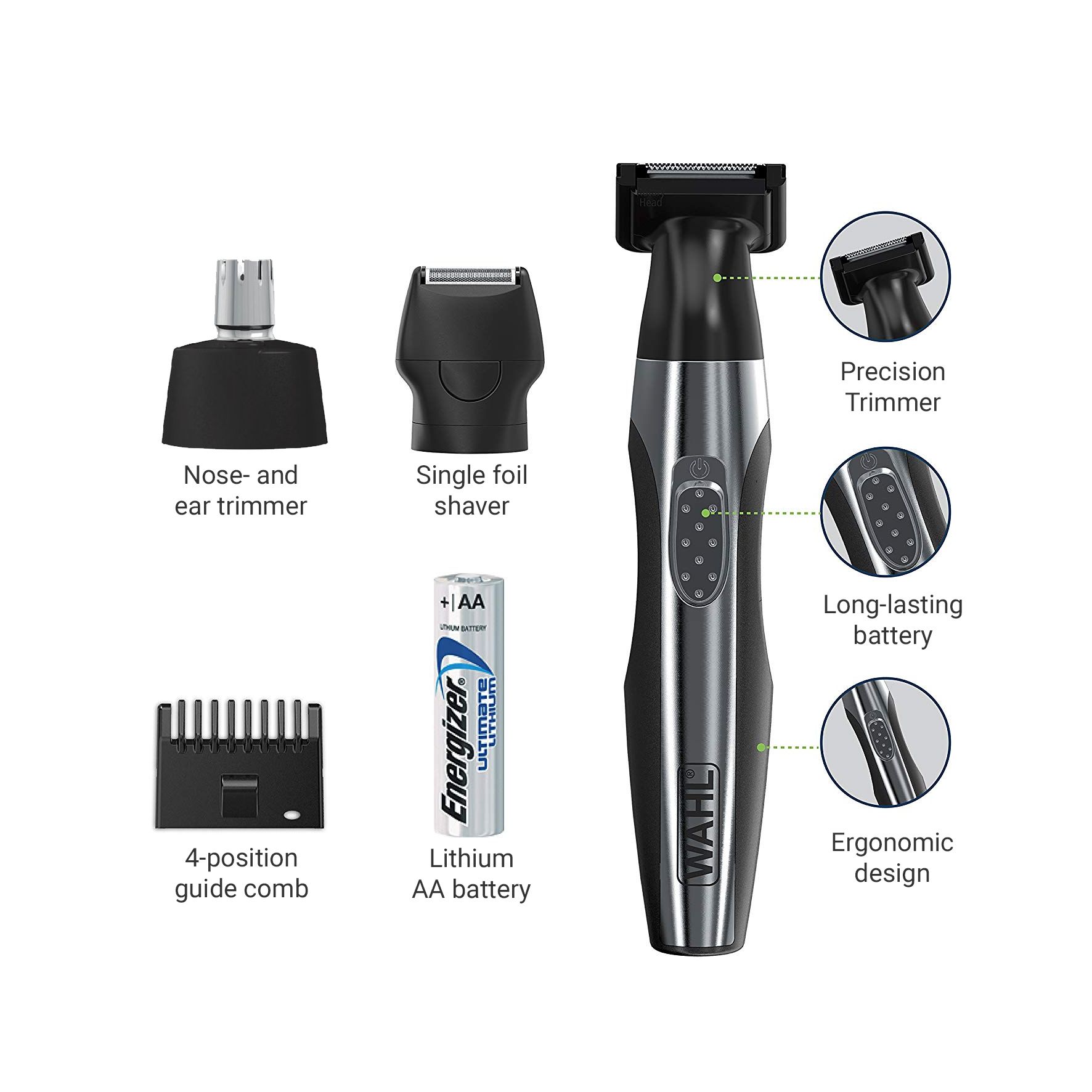 Wahl Travel Kit Deluxe - Baardtrimmer - Zwart/RVS