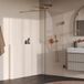 Brauer Void - Inloopdouche - Helder Glas - 90 x 200 cm - incl. Glascoating - PVD Koper Geborsteld