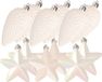 Pommes de pin et étoiles décorations de Noël - 12 pièces - plastique - nacre
