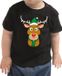 Bellatio Decorations Shoppartners Bv Kerst shirt / t-shirt zwart met Rudolf het rendier voor baby / kinderen - jongen / meisje 62