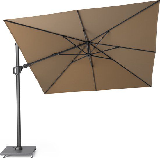 Platinum Challenger T² 300x300 cm Taupe Zweefparasol - 96% UV protectie