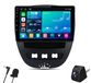 Awesafe Peugeot Autoradio voor Peugeot 107, Citroën C1, Toyota Aygo (2005-2014) met draadloze CarPlay en Android Auto, DSP, inclusief achteruitrijcamera en microfoon, 10-inch Linux-systeem