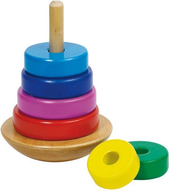 Goki Houten Stapeltoren Kleur - 8dlg.