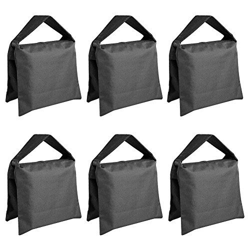 Neewer 6 Pack Zwart Zand Tas Fotografie Studio Video Podium Film Zadeltas voor Licht Stands Boom Arms Statieven